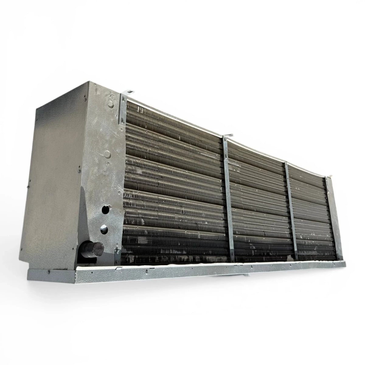 Used Krack MV34E-300EAK Evaporator -#3241 — supplier gallery view 5; Back-left view of the used Krack MV34E-300EAK evaporator #3241, showing the rear cabinet panel.