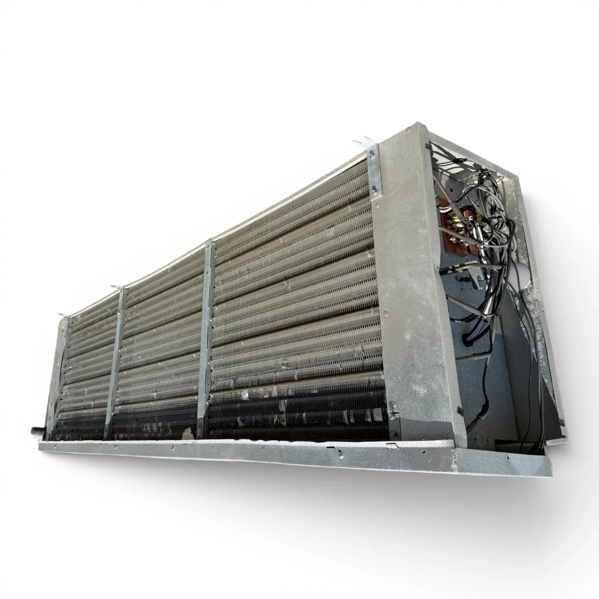 Used Krack MV34E-300EAK Evaporator -#3241 — supplier gallery view 4; Back-right view of the used Krack MV34E-300EAK evaporator #3241, showing the rear panel and coil compartment.