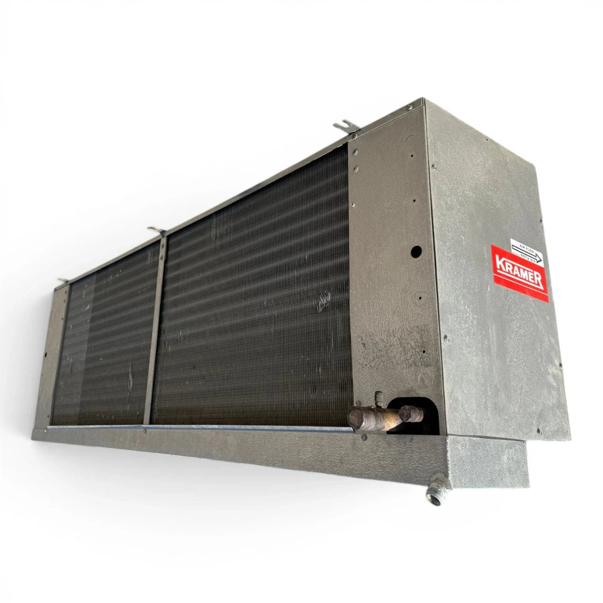 Used Kramer MSG-325T Evaporator #3198 — supplier gallery view 5; Back-right view of the used Kramer MSG-325T evaporator #3198, showing the rear panel and coil compartment.