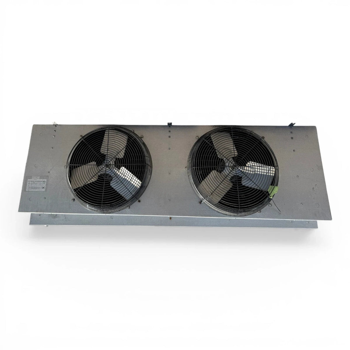 Used Kramer MSG-325T Evaporator #3198 — supplier gallery view 2; Straight-on view of the used Kramer MSG-325T evaporator #3198, showing the two round black-grille fans.