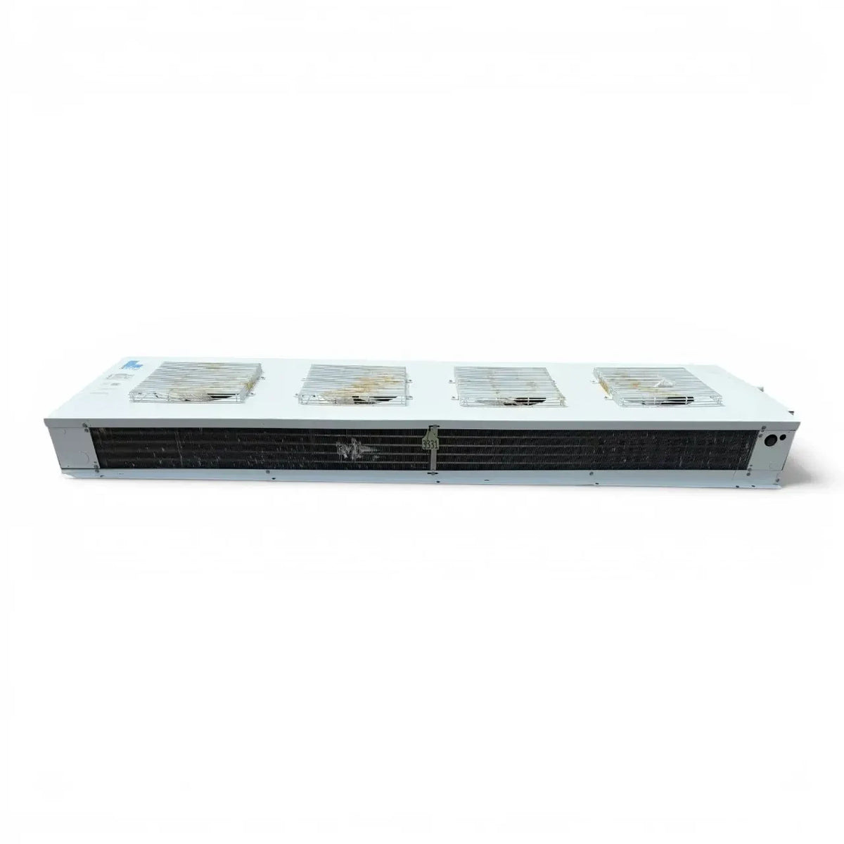 Used Larkin CEC-0250AS7AMAB0200 Center Mount Evaporator #3331 — supplier gallery view 2; Straight-on view of the used Larkin CEC-0250AS7AMAB0200 center mount evaporator #3331, showing the four square grille fans.