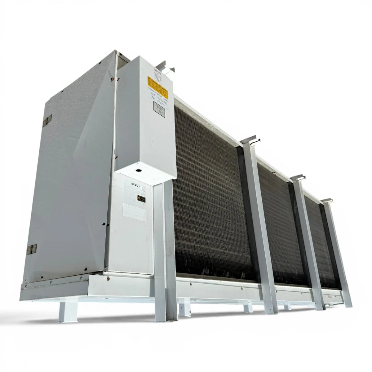 Used Larkin HLT4-746-4 Evaporator #3427 — supplier gallery view 5; Back-left view of the used Bohn evaporator, showing the rear cabinet panel.