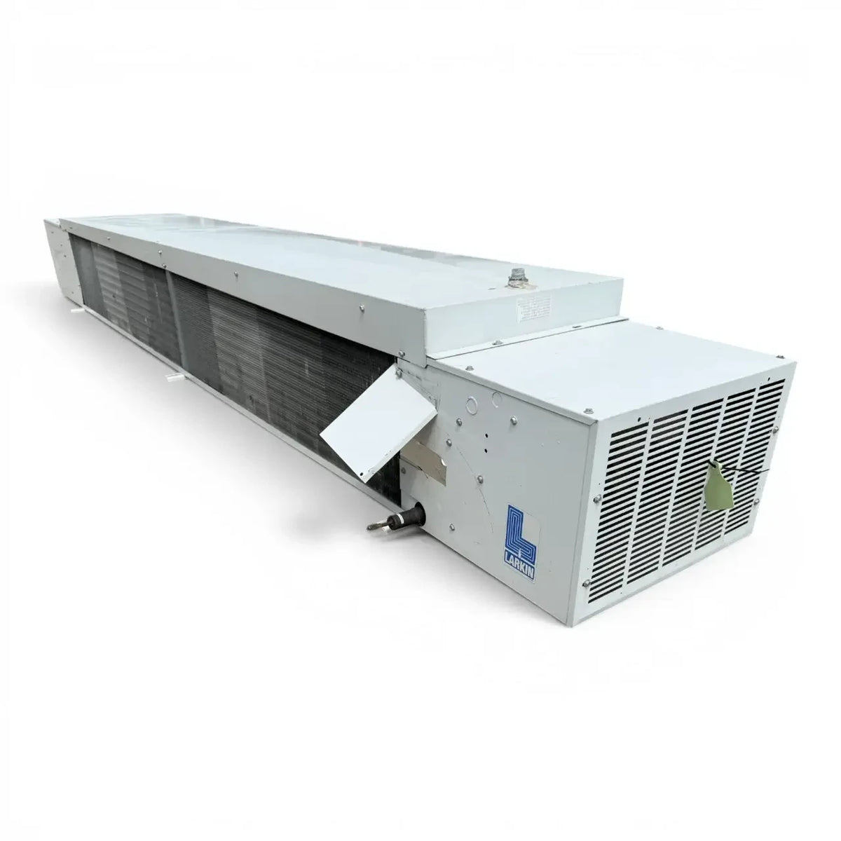 Used Larkin LFA-190AEE Low Velocity Evaporator #3206 — supplier gallery view 5; Back-right view of the used Larkin LFA-190AEE low velocity evaporator #3206, showing the rear panel and coil compartment.