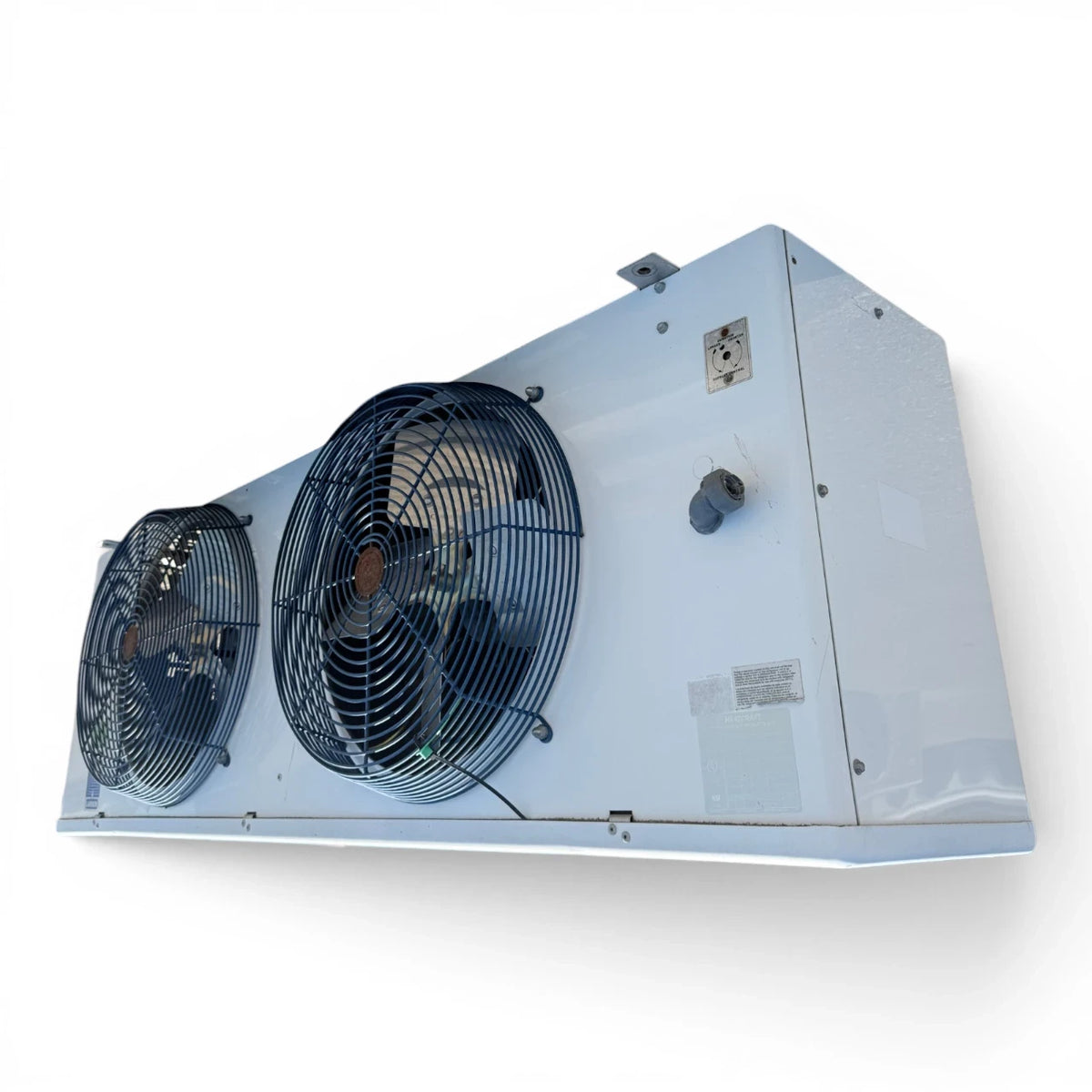 Used Larkin MLT4-165CA Evaporator #2180 — supplier gallery view 3; Back-right view of the used Larkin MLT4-165CA evaporator #2180, showing the rear panel and coil compartment.
