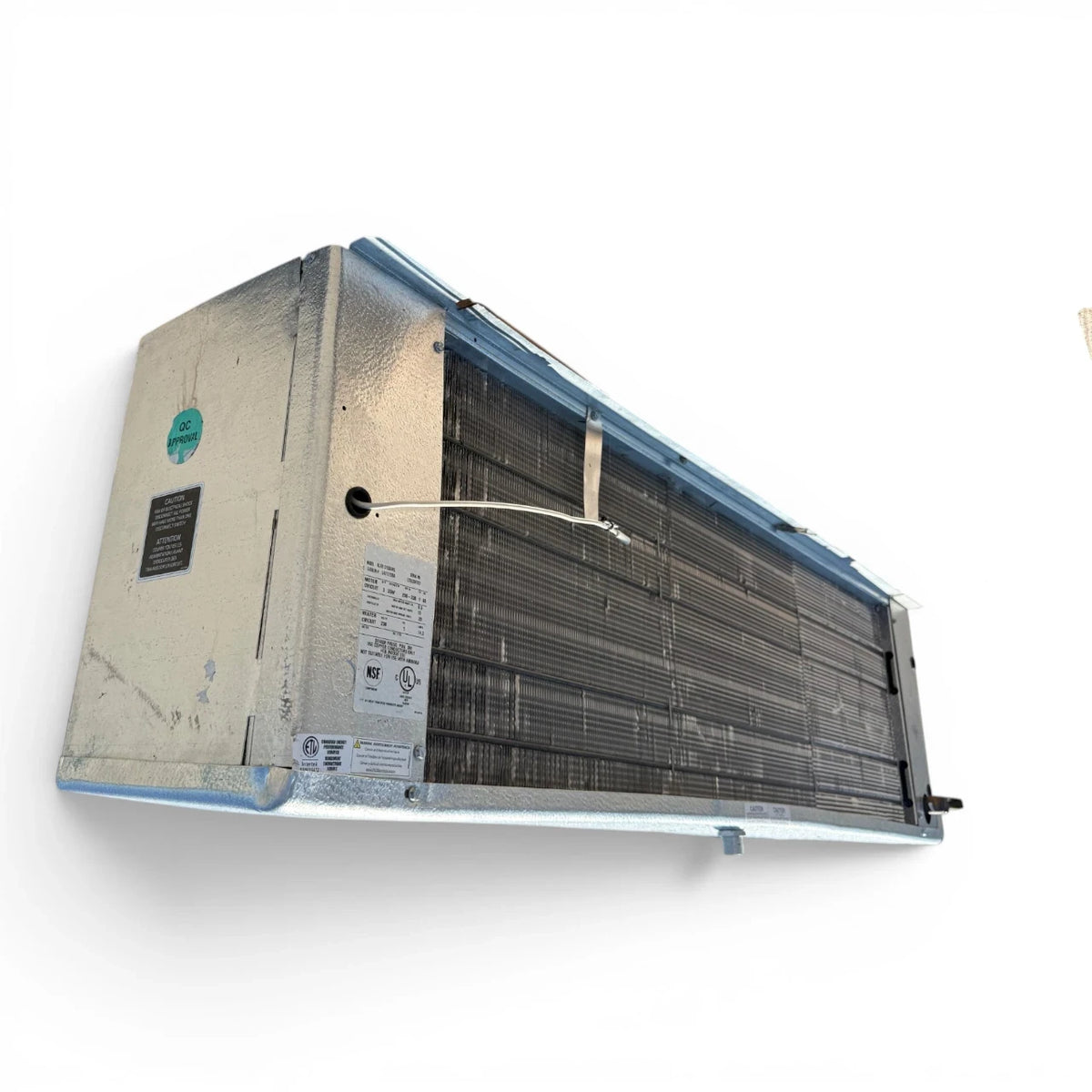 Used Russell RL6E-121D Evaporator #3385 — supplier gallery view 5; Back-left view of the used Russell RL6E-121D evaporator #3385, showing the rear cabinet panel.
