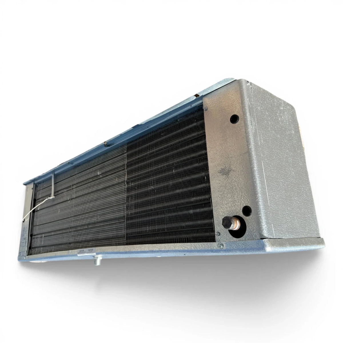 Used Russell RL6E-121D Evaporator #3385 — supplier gallery view 4; Back-right view of the used Russell RL6E-121D evaporator #3385, showing the rear panel and coil compartment.
