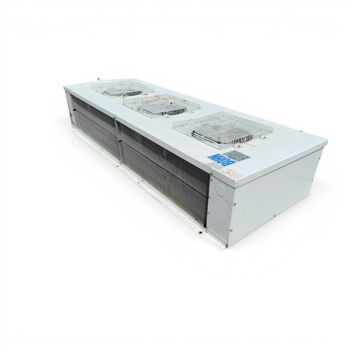 Used Bohn WK-180AEC Low Velocity Evaporator — supplier gallery view 4; Back-left view of the used Bohn WK-180AEC low velocity evaporator, showing the rear cabinet panel.