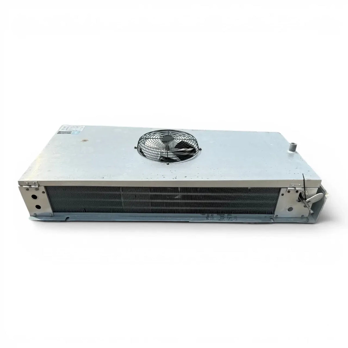 Used Tyler EFA-050MA Low Velocity Evaporator #98 — supplier gallery view 2; Straight-on view of the used Tyler EFA-050MA low velocity evaporator #98, showing the single round black-grille fan.