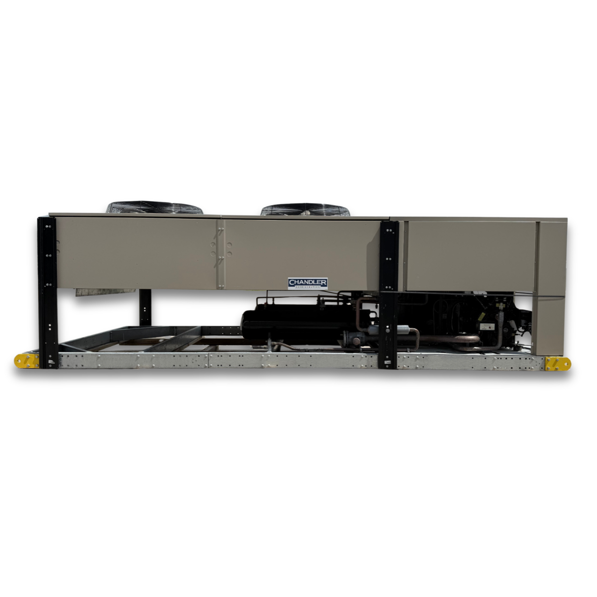 New Chandler HCD0600LDACD 60 HP Condensing Unit #269 — supplier gallery view 4; Beige condensing unit back view.