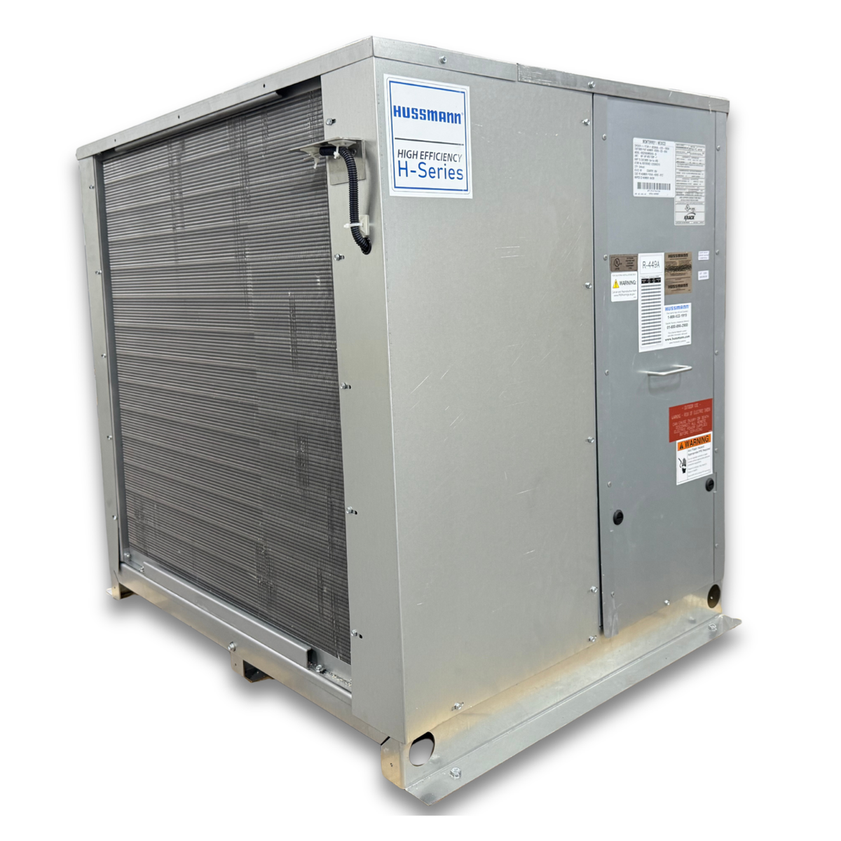 New 7.5 HP Krack Low Temp System, 3 phase 208-230 volt — supplier gallery view 4; Gray condensing unit backside view.