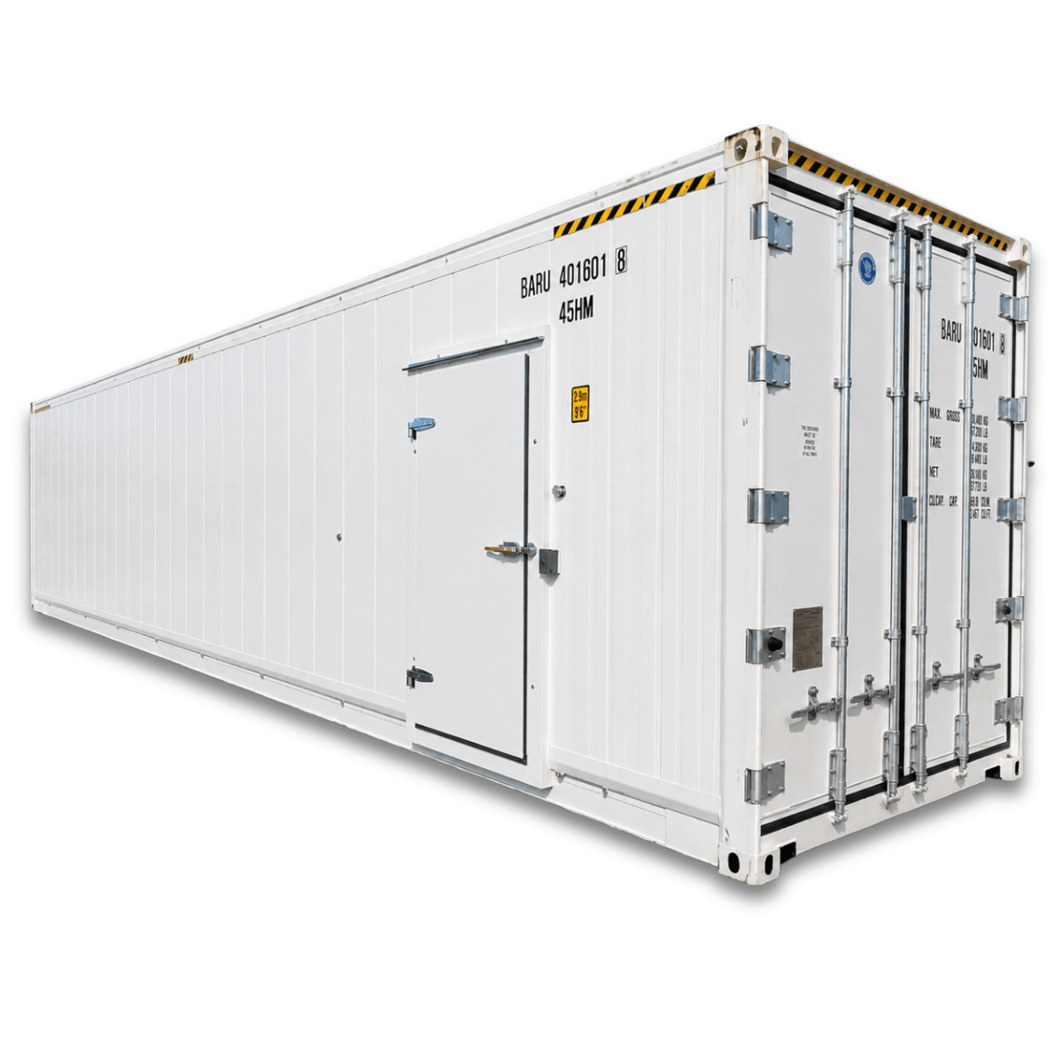 Barr 40ft Freezer Container Package — 7.5 HP Krack Refrigeration — supplier gallery view 2; White portable refrigeration unit