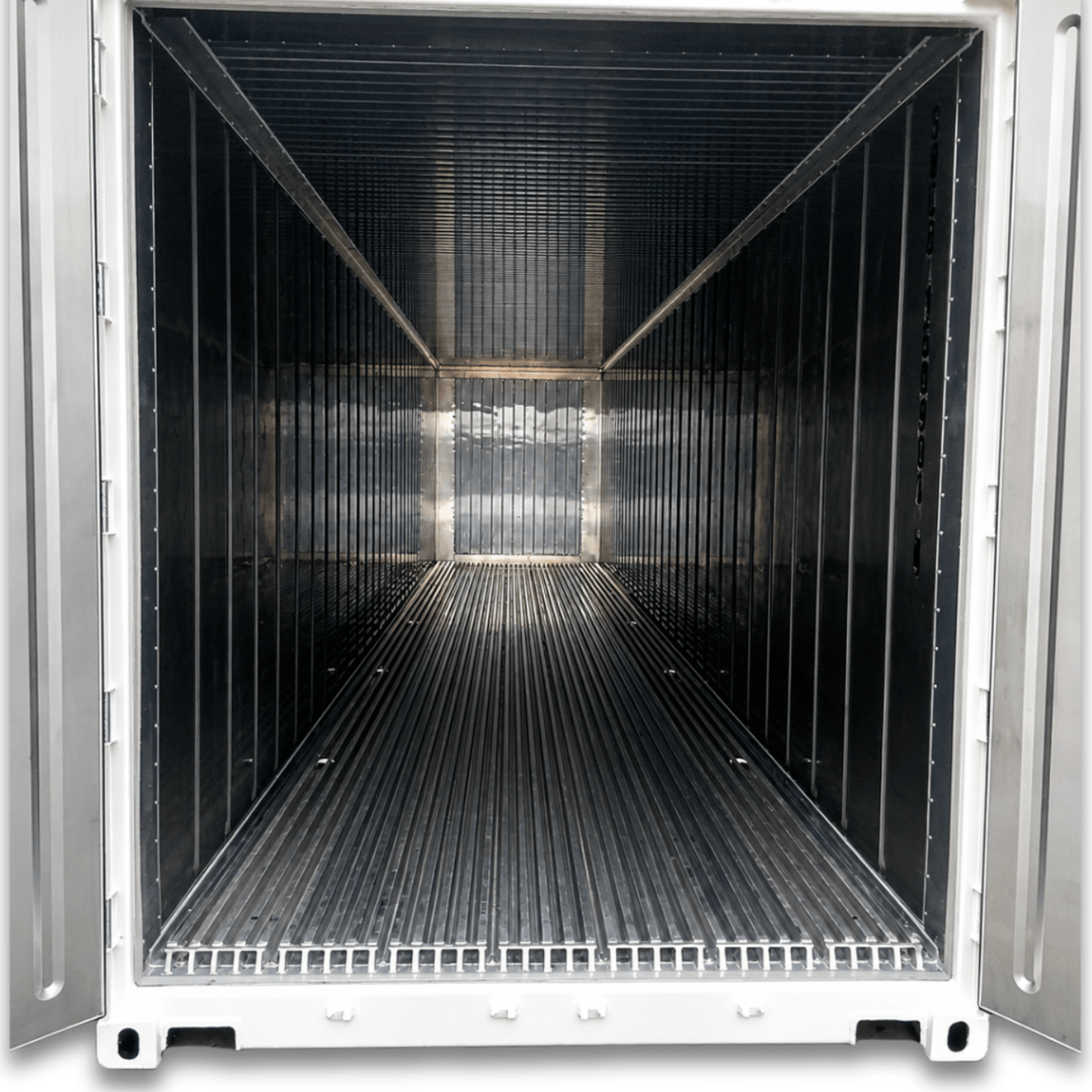 Barr 40ft Freezer Container Package — 7.5 HP Krack Refrigeration — supplier gallery view 3; White portable refrigeration unit