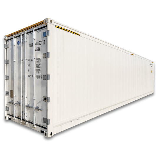 Barr 40ft Freezer Container Package — 7.5 HP Krack Refrigeration — supplier gallery view 1; White portable refrigeration unit