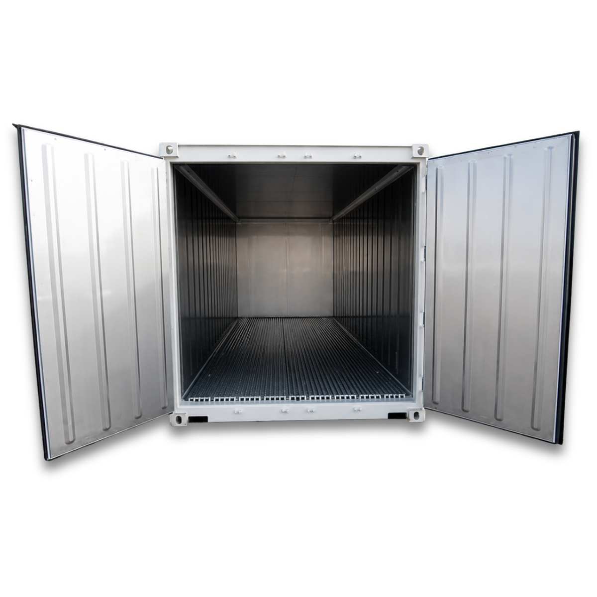 Barr 20ft Blast Freezer Container Package — 15 HP Krack Refrigeration — supplier gallery view 4; 20' Barr Blast Freezer Container Package inside view of container