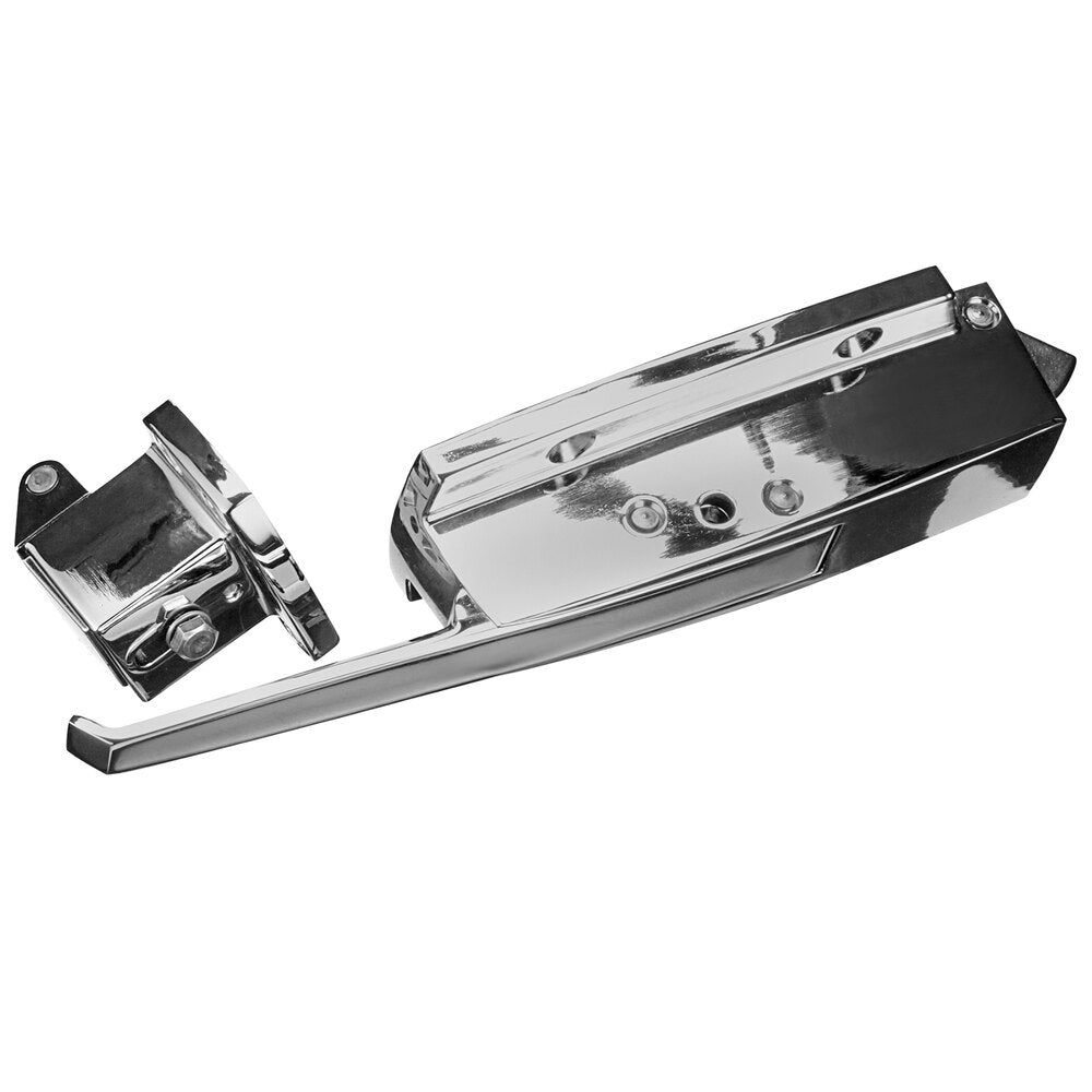 Component Hardware W38-1000 Hd Walk-In Latch Non — supplier gallery view 1; A close-up of a chrome metal Component Hardware walk-in latch.