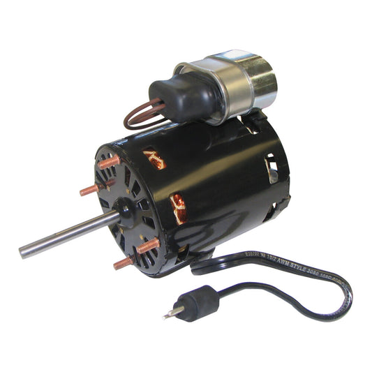 Heatcraft 7071061 Evaporator Motor 208/230V — supplier gallery view 1; A black electric motor with a metal rod.
