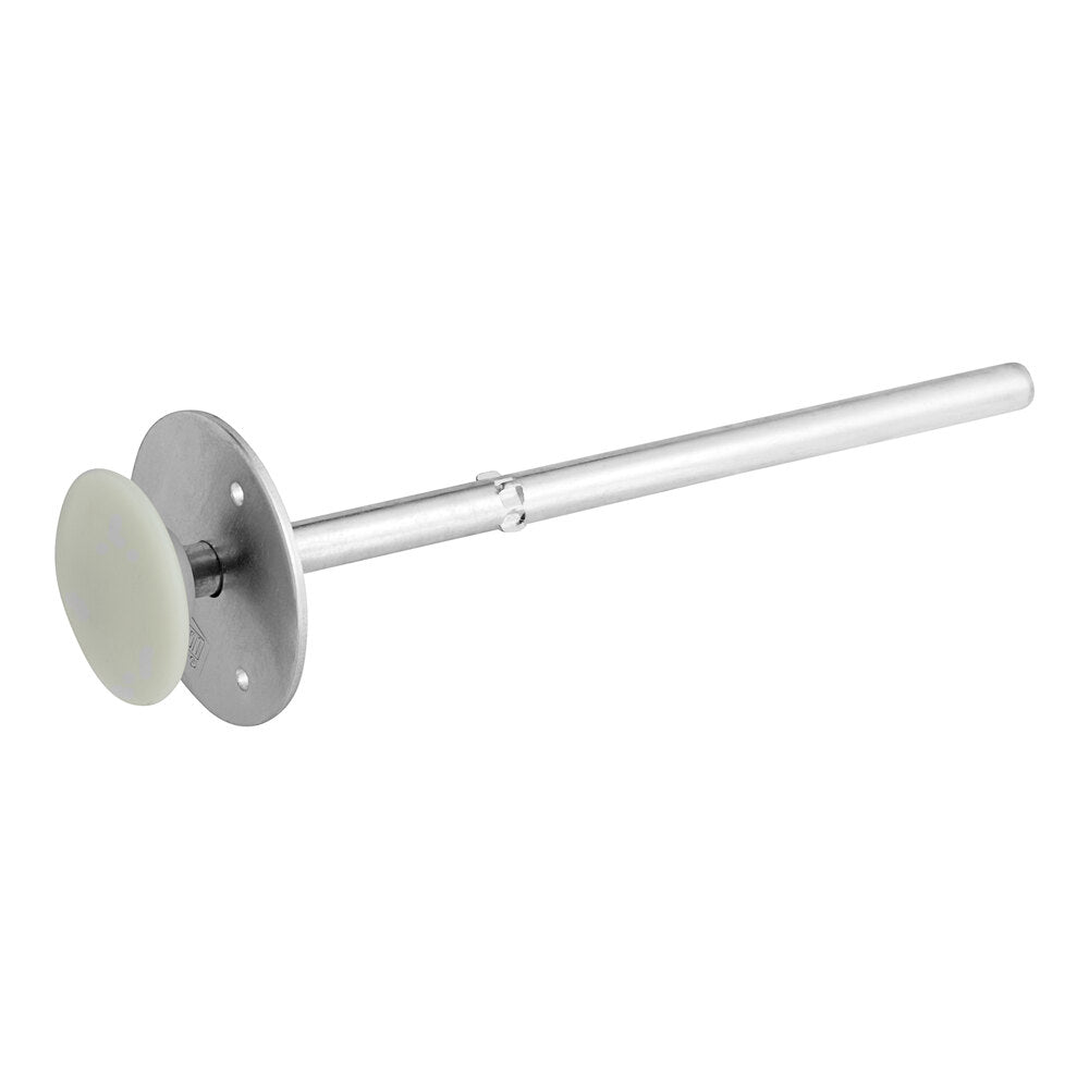 Kason® 10481B00600 10 1/4" Steel Walk-In Cooler Safety Release Handle with Plastic Glow Knob — supplier gallery view 1; A steel rod with a white plastic knob.