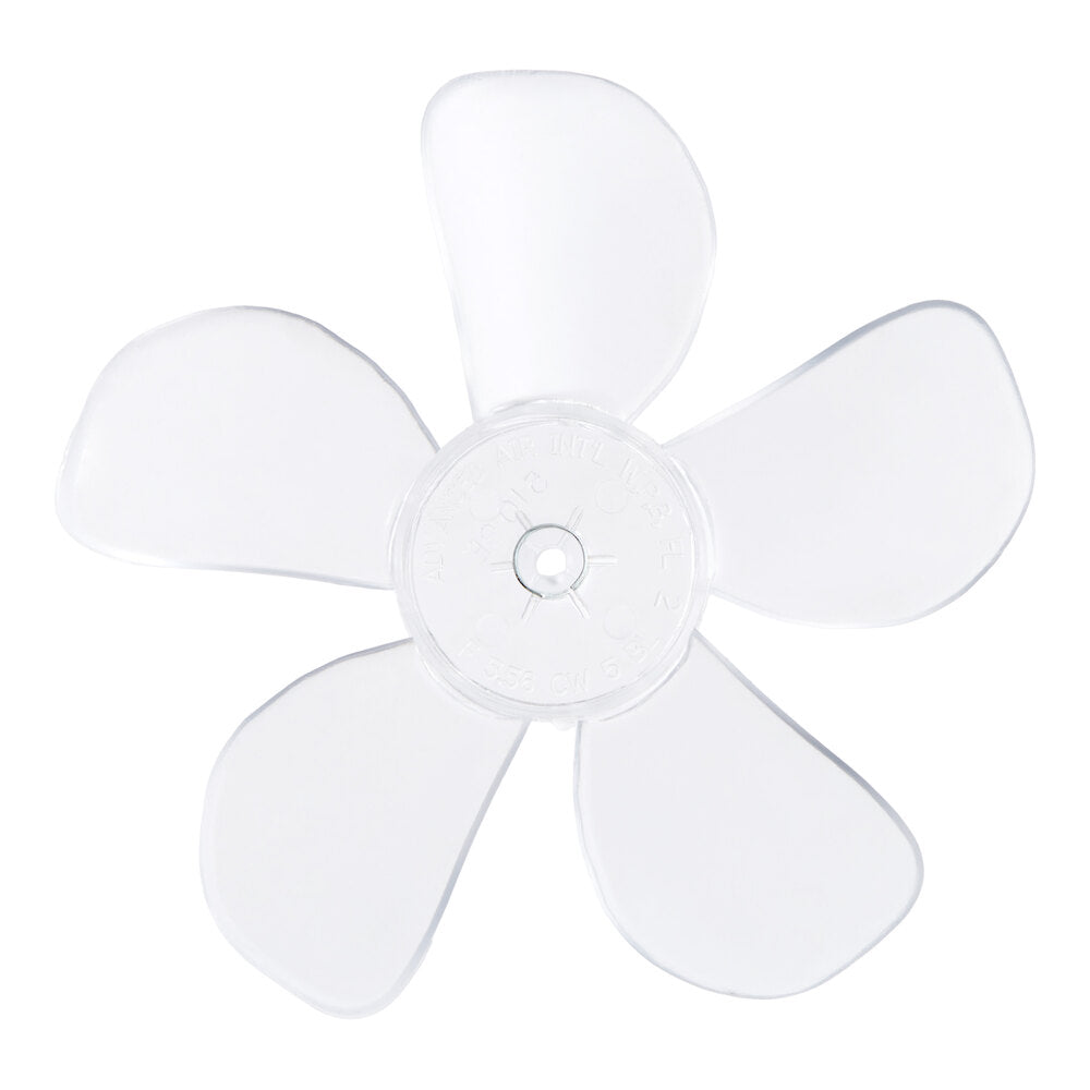 Heatcraft 5109E Evaporator Fan Blade — supplier gallery view 1; A clear five-blade evaporator fan blade for refrigeration units.