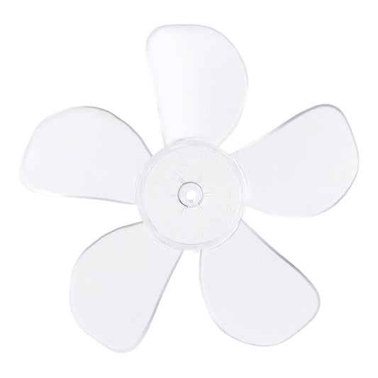 Heatcraft 5109E Evaporator Fan Blade — supplier gallery view 1; A clear five-blade evaporator fan blade for refrigeration units.