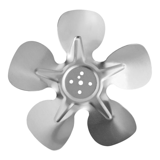 Heatcraft 23100201 Evaporator Fan Blade — supplier gallery view 1; A five-blade metal evaporator fan blade.