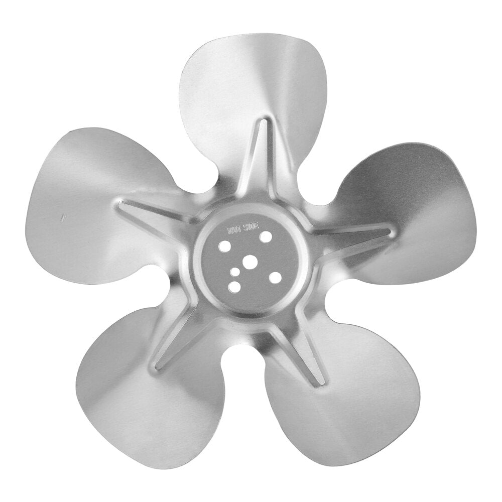 Heatcraft 23100201 Evaporator Fan Blade — supplier gallery view 2; A five-blade metal evaporator fan blade.