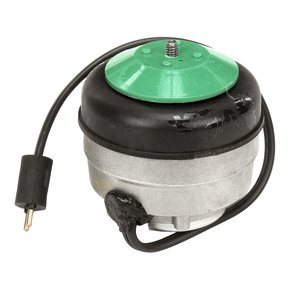 Kolpak 550000465 Evaporator Fan Motor — supplier gallery view 1; An evaporator fan motor with a green and black top, a metal body, and an attached power cord.