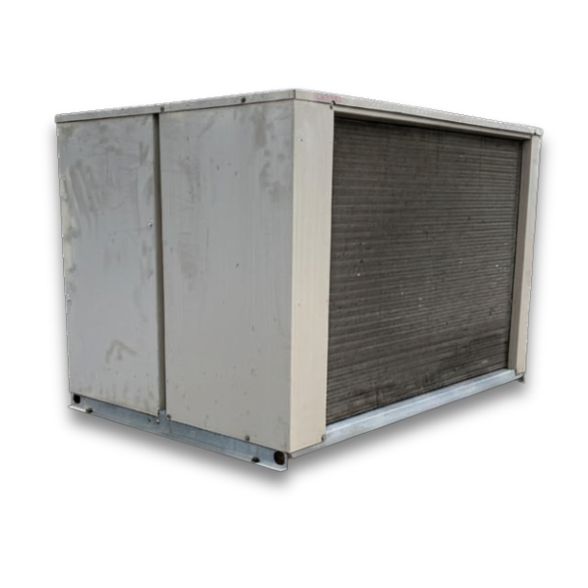 Used Bohn MOZ055M64C 5.5 HP Condensing Unit #349 — supplier gallery view 4; Beige condensing unit backside view