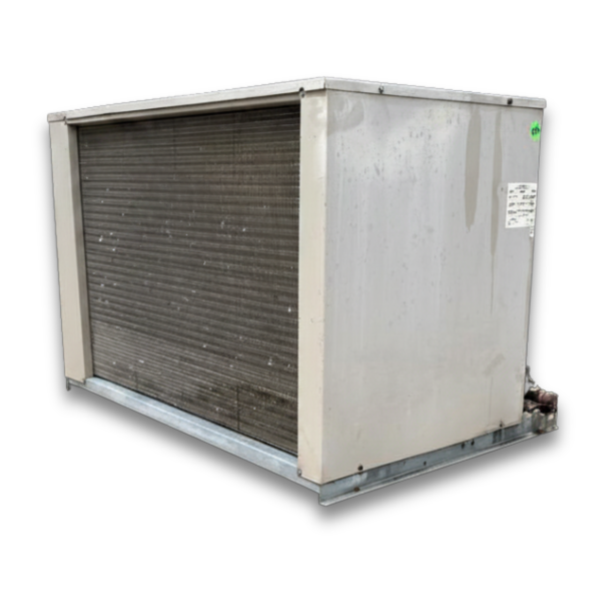 Used Bohn MOZ055M64C 5.5 HP Condensing Unit #349 — supplier gallery view 5; Beige condensing unit backside view