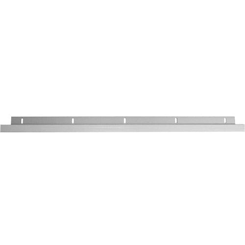 Norlake 118634 37 1/4" Door Sweep Gasket for Walk-In Coolers — supplier gallery view 1; A white metal bar with holes on each end.