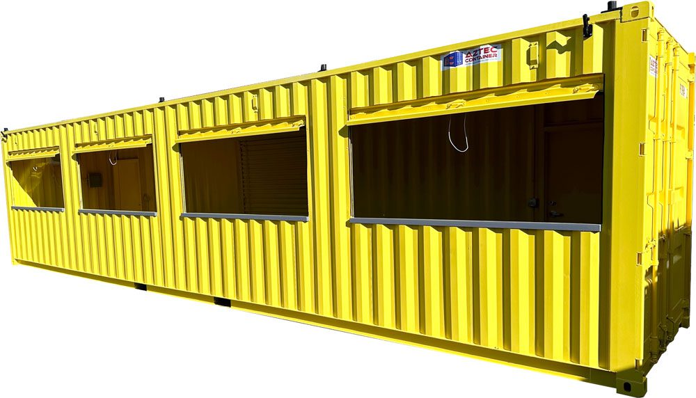 12m (40ft) Insulated Spaza Shop Container — Three Awnings — supplier gallery view 1; 40FT Spaza Shop Container — 40ft Containers