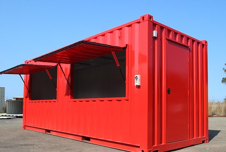 6m (20ft) Insulated Spaza Shop Container — Two Service Hatches — supplier gallery view 1; 20FT Spaza Shop Container — 20ft Containers