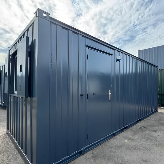 21ft × 8ft Insulated Office / Canteen Cabin — supplier gallery view 1; 21ft x 8ft Custom Cabin Office / Canteen — Office Containers