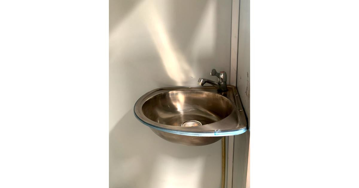 Single Toilet Cabin — Metal Shell, 100L Bucket — supplier gallery view 2; Single Toilet Room - Metal Shell
