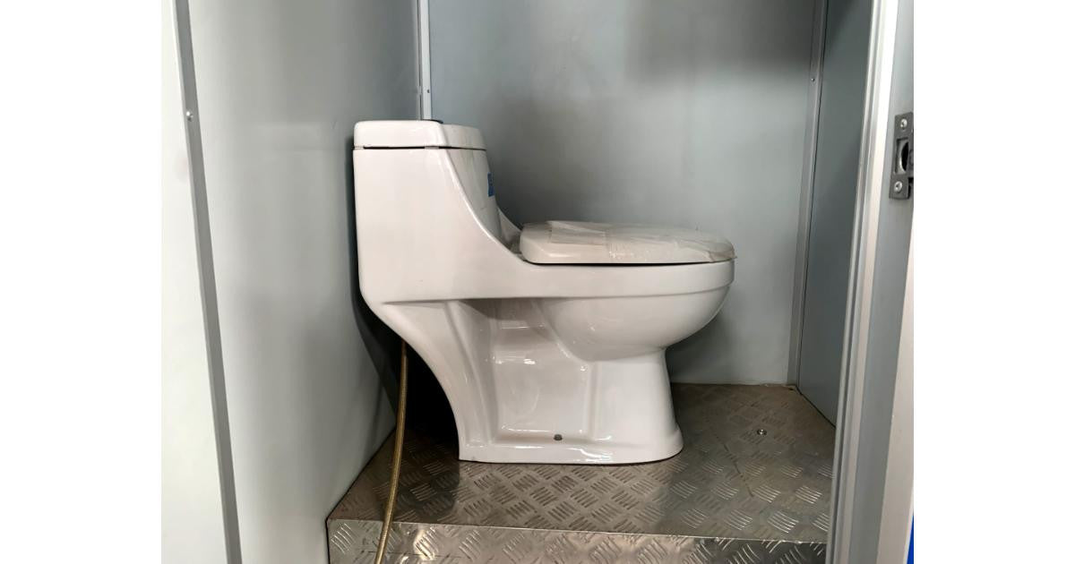 Single Toilet Cabin — Metal Shell, 100L Bucket — supplier gallery view 3; Single Toilet Room - Metal Shell
