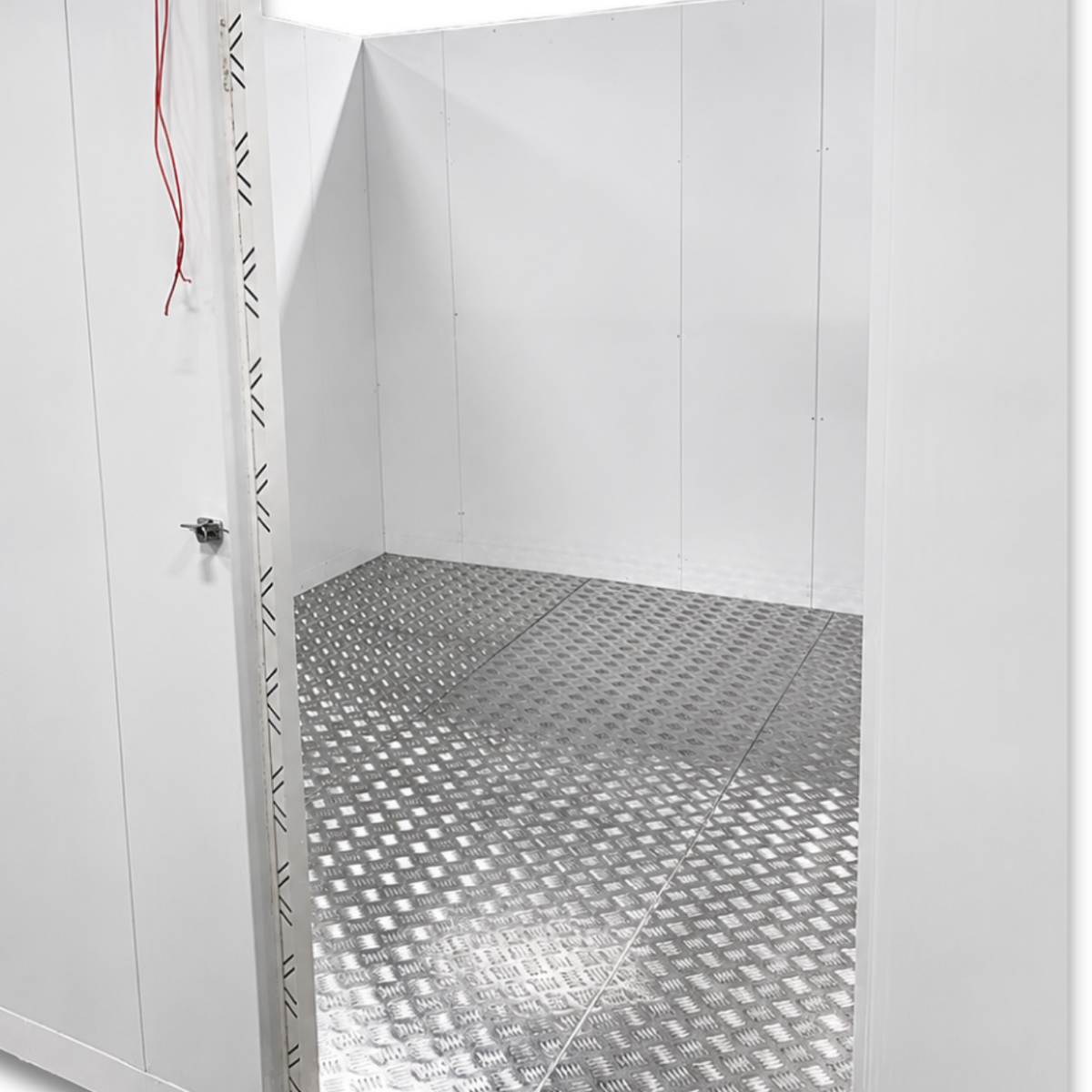 Barr 9'10" x 11'6" x 8'2"H Walk-In Cold Room with Floor — supplier gallery view 3; White walk-in cooler with insulated panels and floor