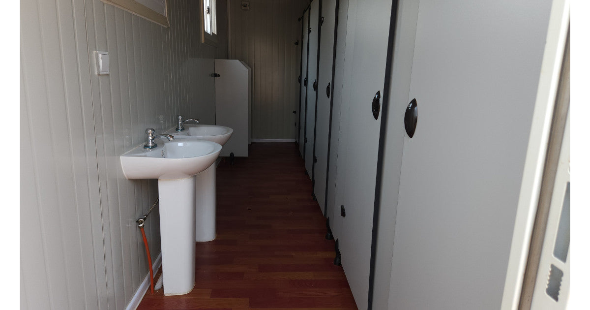 6m (20ft) Male Ablution Container with Toilets and Showers — supplier gallery view 2; New Container Room - Male Ablution