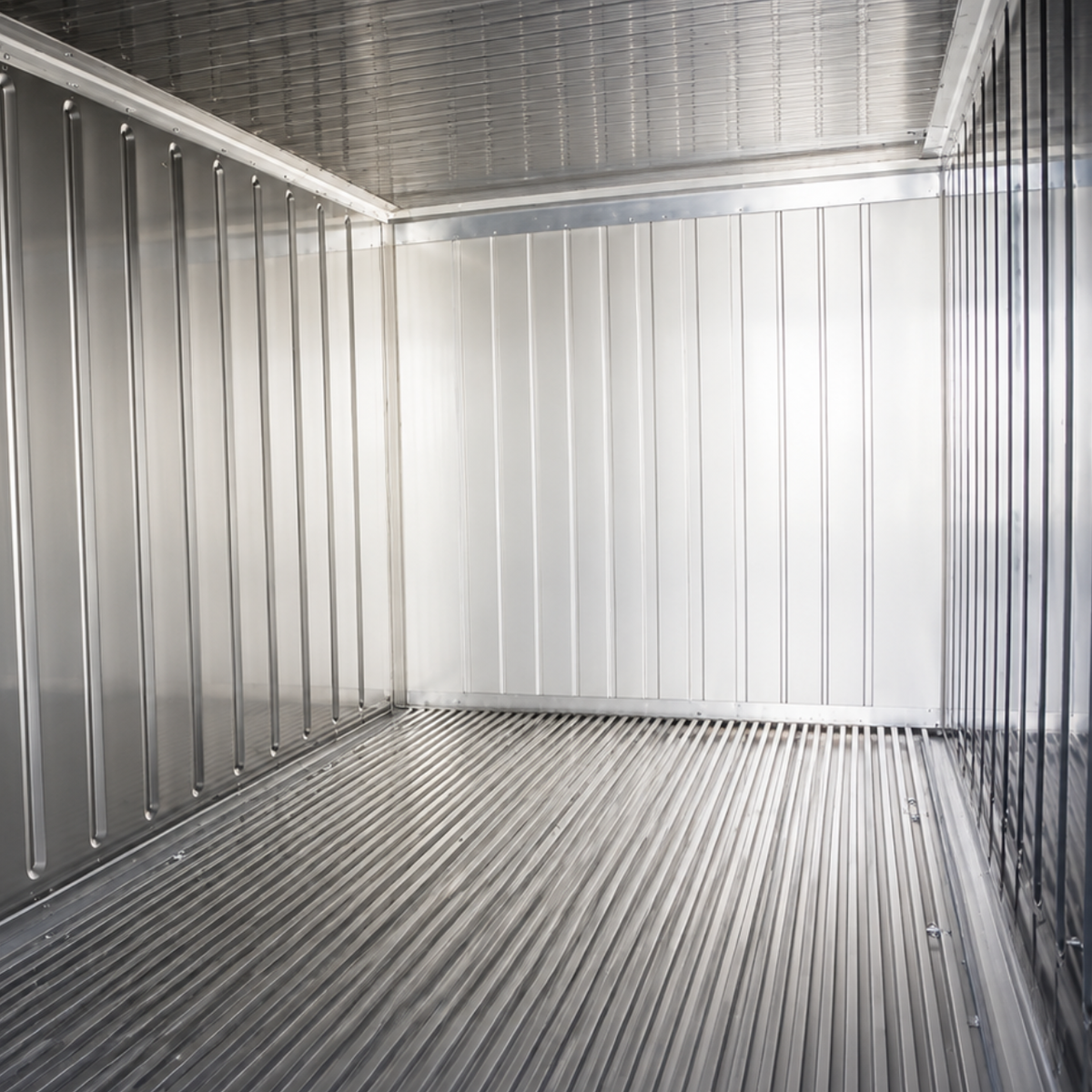 Barr 20ft Blast Freezer Container Package — 15 HP Krack Refrigeration — supplier gallery view 5; 20' Barr Blast Freezer Container Package inside view of container